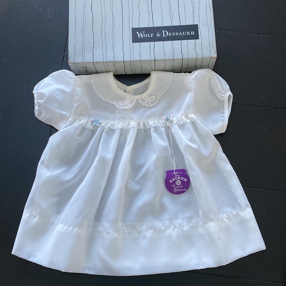 Vintage French Fabrics Co. 12 M White Dress. NWT - Picture 9 of 9